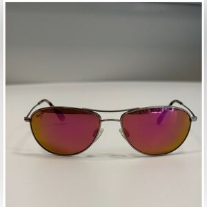 Maui Jim Rose Gold Baby Beach  Sunglasses with MAUI Sunrise (Pink) Lenses